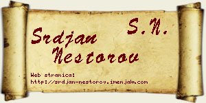 Srđan Nestorov vizit kartica